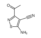 3-acetyl-5-amino-1,2-thiazole-4-carbonitrile Structure