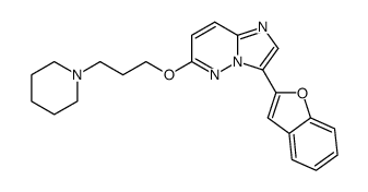 3-benzofuran-2-yl-6-(3-piperidin-1-yl-propoxy)-imidazo[1,2-b]pyridazine Structure