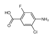 4-amino-5-chloro-2-fluorobenzoic acid结构式