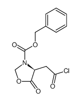 (4S)-4-(Chloroformyl)methyl-3-[(phenylmethoxy)carbonyl]oxazolidin-5-one Structure