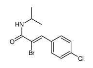 2-bromo-3-(4-chlorophenyl)-N-propan-2-ylprop-2-enamide Structure