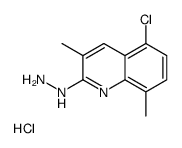 2-Hydrazino-5-chloro-3,8-dimethylquinoline hydrochloride结构式