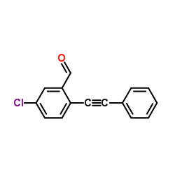 5-氯-2-(苯基炔基)苯甲醛结构式