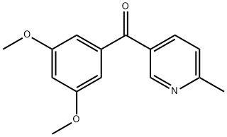 5-(3,5-Dimethoxybenzoyl)-2-methylpyridine Structure