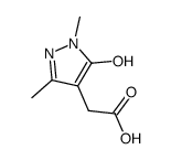 (5-hydroxy-1,3-dimethyl-1H-pyrazol-4-yl)acetic acid Structure