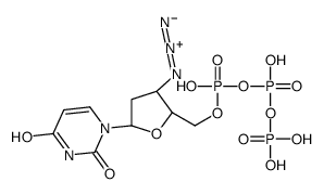 [[(2S,3S,5R)-3-azido-5-(2,4-dioxopyrimidin-1-yl)oxolan-2-yl]methoxy-hydroxyphosphoryl] phosphono hydrogen phosphate结构式