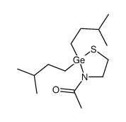 1-[2,2-bis(3-methylbutyl)-1,3,2-thiazagermolidin-3-yl]ethanone结构式