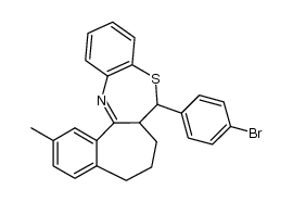 8-(4-bromophenyl)-2-methyl-6,7,7a,8-tetrahydro-5H-benzo[b]benzo[6,7]cyclohepta[1,2-e][1,4]thiazepine结构式