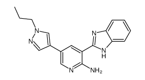 3-(1H-benzimidazol-2-yl)-5-(1-propyl-1H-pyrazol-4-yl)-pyridin-2-ylamine结构式