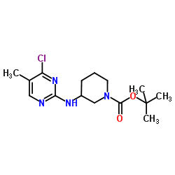 2-Methyl-2-propanyl 3-[(4-chloro-5-methyl-2-pyrimidinyl)amino]-1-piperidinecarboxylate图片