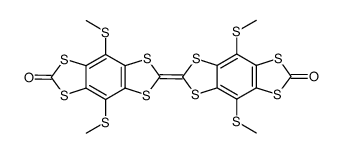 6,6'-dioxo-4,4',8,8'-tetrakis(methylthio)-Δ2,2'-bi-1,3,5,7-tetrathia-s-indacene Structure