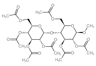 methyl 2,3,6-tri-O-acetyl-4-O-(2,3,4,6-tetra-O-acetyl-α-D-glucopyranosyl)-β-D-glucopyranoside (en).β.-D-Glucopyranoside, methyl 4-O-(2,3,4,6-tetra-O-acetyl-.α.-D-glucopyranosyl)-, triacetate (en) Structure