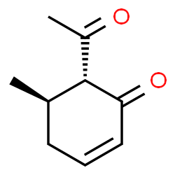 2-Cyclohexen-1-one, 6-acetyl-5-methyl-, trans- (9CI) Structure