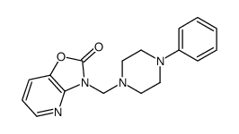 3-[(4-phenylpiperazin-1-yl)methyl]-[1,3]oxazolo[4,5-b]pyridin-2-one结构式