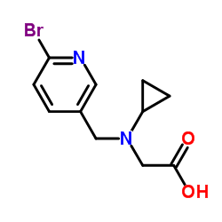 N-[(6-Bromo-3-pyridinyl)methyl]-N-cyclopropylglycine Structure