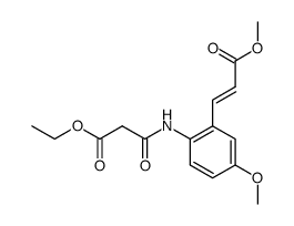 3-[[2-[(methoxycarbonyl)ethenyl]-4-methoxyphenyl]amino]-3-oxopropanoic acid, ethyl ester结构式