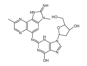 N-(2-Amino-3,8-dimethylimidazo[4,5-f]quinoxalin-5-yl) 2'-Deoxyguanosine Structure