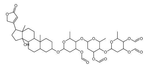 [3-[5-(4,5-diformyloxy-6-methyloxan-2-yl)oxy-4-formyloxy-6-methyloxan-2-yl]oxy-6-[[14-hydroxy-10,13-dimethyl-17-(5-oxo-2H-furan-3-yl)-1,2,3,4,5,6,7,8,9,11,12,15,16,17-tetradecahydrocyclopenta[a]phenanthren-3-yl]oxy]-2-methyloxan-4-yl] formate Structure