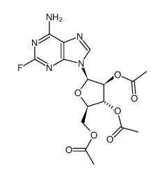 (2R,3R,4S,5R)-2-(乙酰氧基甲基)-5-(6-氨基-2-氟-9H-嘌呤-9-基)四氢呋喃-3,4-二基二乙酸酯结构式