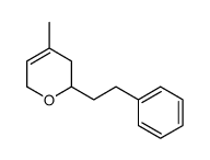 4-methyl-2-(2-phenylethyl)-3,6-dihydro-2H-pyran结构式