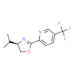 (R)-4-Isopropyl-2-(5-(trifluoromethyl)pyridin-2-yl)-4,5-dihydrooxazole structure