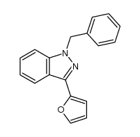 1-benzyl-3-(2-furyl)indazole Structure