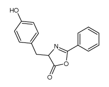 4-(4-hydroxybenzyl)-2-phenyloxazol-5(4H)-one Structure