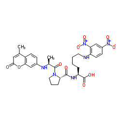 Mca-Ala-Pro-Lys(Dnp)-OH结构式