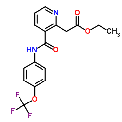 ETHYL 2-(3-([4-(TRIFLUOROMETHOXY)ANILINO]CARBONYL)-2-PYRIDINYL)ACETATE结构式