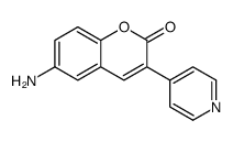 6-Amino-3-(4-pyridyl)coumarin structure