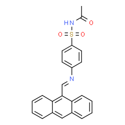 N-({4-[(9-anthrylmethylene)amino]phenyl}sulfonyl)acetamide结构式