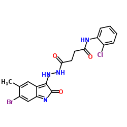 4-[2-(6-Bromo-5-methyl-2-oxo-2H-indol-3-yl)hydrazino]-N-(2-chlorophenyl)-4-oxobutanamide Structure