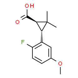 3-(2-FLUORO-5-METHOXY-PHENYL)-2,2-DIMETHYL-CYCLOPROPANECARBOXYLIC ACID结构式