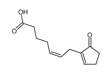 2-[(Z)-6'-carboxy-2'-hexenyl]cyclopent-2-en-1-on结构式