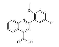 2-(5-fluoro-2-methoxy-phenyl)-quinoline-4-carboxylic acid结构式