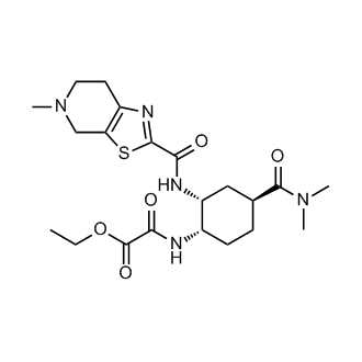 2-(((1S,2R,4S)-4-(二甲基氨基甲酰基)-2-(5-甲基-4,5,6,7-四氢噻唑并[5,4-c]吡啶-2-甲酰胺基)环己基)氨基)-2-氧代乙酸酯(依度沙班杂质)结构式