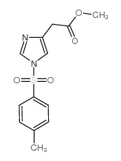 2-(1-甲苯磺酰基-1H-咪唑-4-基)乙酸甲酯结构式