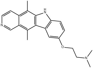 Ethanamine, 2-[(5,11-dimethyl-6H-pyrido[4,3-b]carbazol-9-yl)oxy]-N,N-dimethyl-结构式