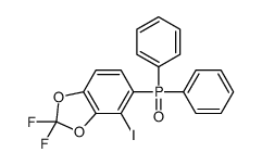 5-diphenylphosphoryl-2,2-difluoro-4-iodo-1,3-benzodioxole Structure