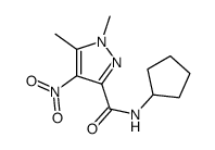 1H-Pyrazole-3-carboxamide,N-cyclopentyl-1,5-dimethyl-4-nitro-(9CI) picture