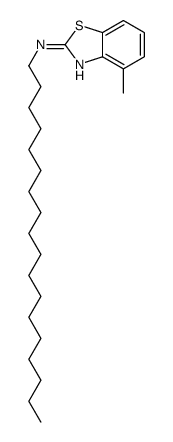 4-methyl-N-octadecyl-1,3-benzothiazol-2-amine Structure