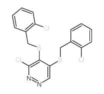 3-chloro-4,5-bis[(2-chlorophenyl)methylsulfanyl]pyridazine结构式