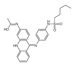 N-[9-[4-(pentylsulfonylamino)anilino]acridin-3-yl]acetamide结构式