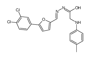 N-[(Z)-[5-(3,4-dichlorophenyl)furan-2-yl]methylideneamino]-2-(4-methylanilino)acetamide结构式