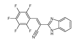 (E)-2-(1H-benzimidazol-2-yl)-3-(2,3,4,5,6-pentafluorophenyl)prop-2-enenitrile Structure