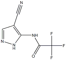 N-(4-Cyano-1H-pyrazol-5-yl)-2,2,2-trifluoroacetaMide结构式