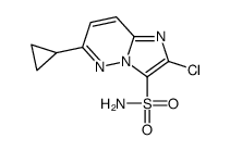 2-chloro-6-cyclopropylimidazo[1,2-b]pyridazine-3-sulfonamide Structure