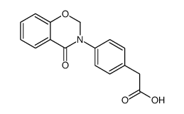 2-[4-(4-oxo-2H-1,3-benzoxazin-3-yl)phenyl]acetic acid结构式