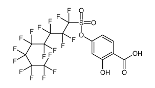 4-(1,1,2,2,3,3,4,4,5,5,6,6,7,7,8,8,8-heptadecafluorooctylsulfonyloxy)-2-hydroxybenzoic acid结构式