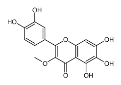 2-(3,4-dihydroxyphenyl)-5,6,7-trihydroxy-3-methoxychromen-4-one结构式